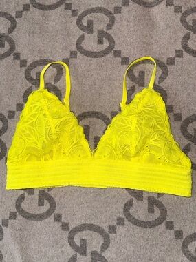 aerie Neon Yellow Lace Bralette